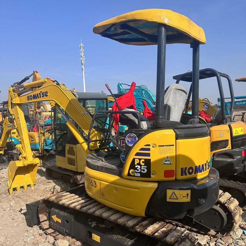 Excavadora Komatsu PC35 de segunda mano de 3,5 toneladas de tipo pequeño Mini Excavadora Crawler
