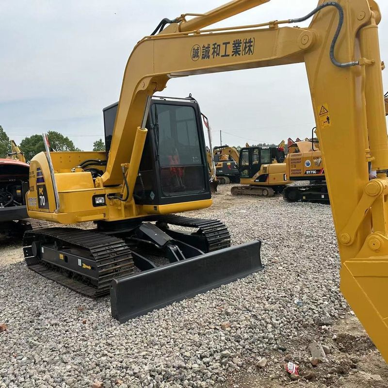 Excavadora Komatsu PC70 de segunda mano de 7 toneladas de tipo pequeño Mini Excavadora de rastreo
