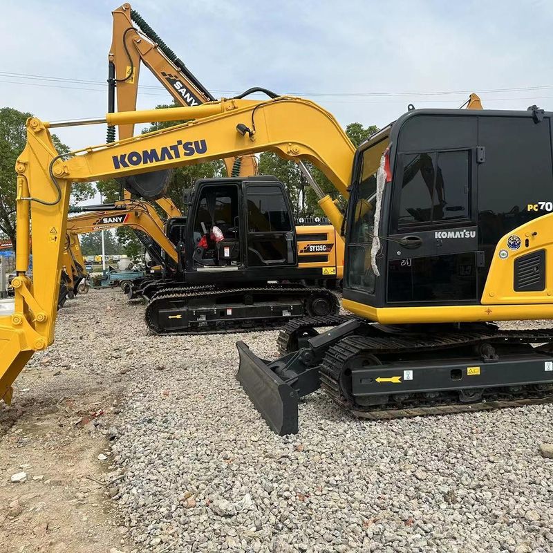 Excavadora Komatsu PC70 de segunda mano de 7 toneladas de tipo pequeño Mini Excavadora de rastreo