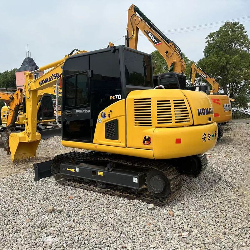 Excavadora Komatsu PC70 de segunda mano de 7 toneladas de tipo pequeño Mini Excavadora de rastreo