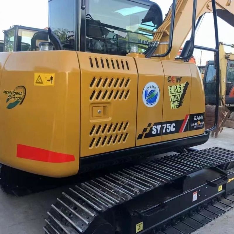 Excavadora de excavadora SANY Digger SY75 de segunda mano de 7,5 toneladas de tipo pequeño