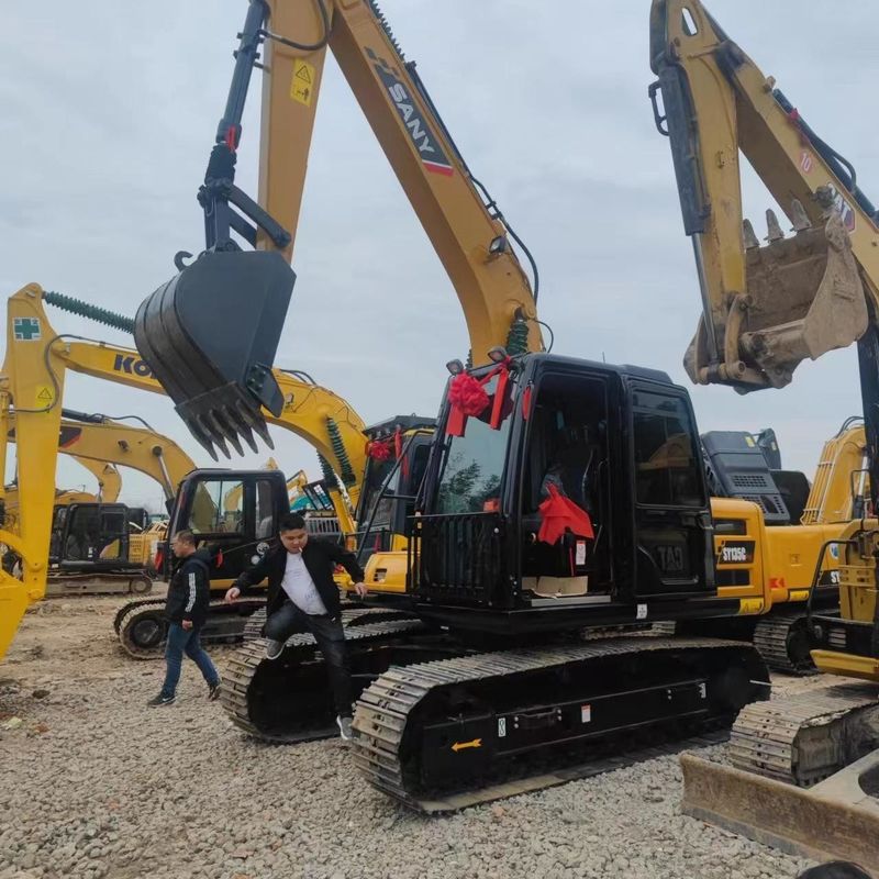 SANY Digger SY135C de segunda mano usado 13.5 en una mini excavadora de tipo pequeño