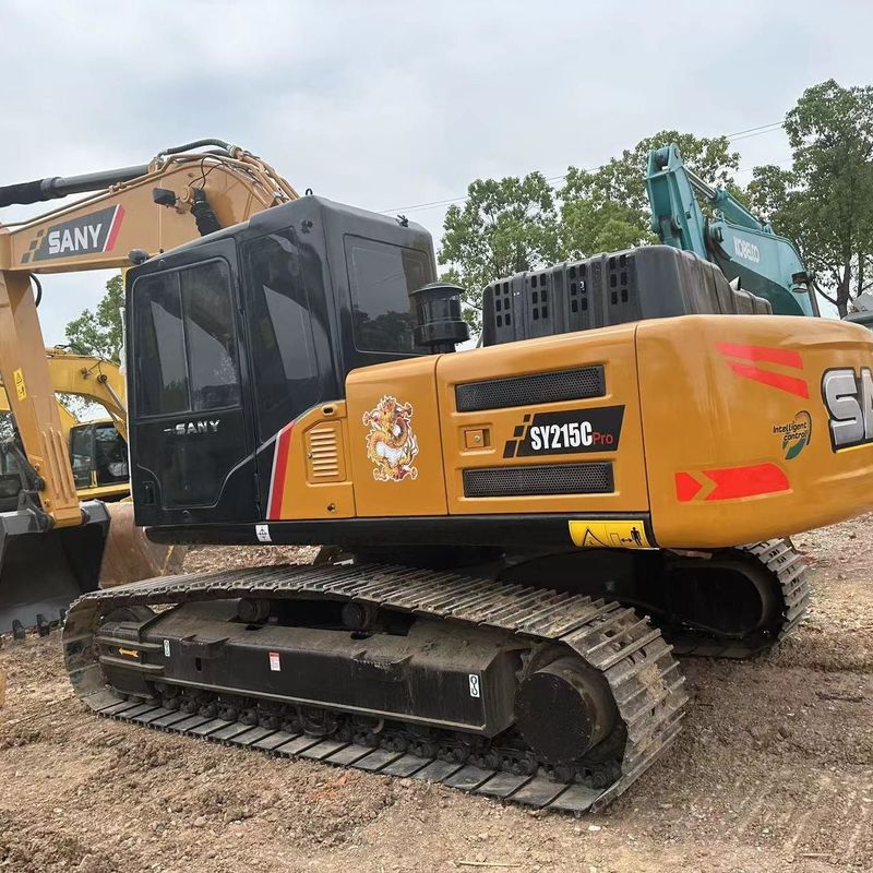 SANY Digger SY215C de segunda mano usado 21.5 en una excavadora de tipo medio