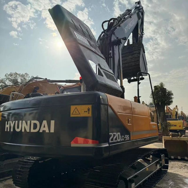 Excavadora Hyundai R220-9S de segunda mano Excavadora de tipo de rastreo de 22 toneladas de uso medio