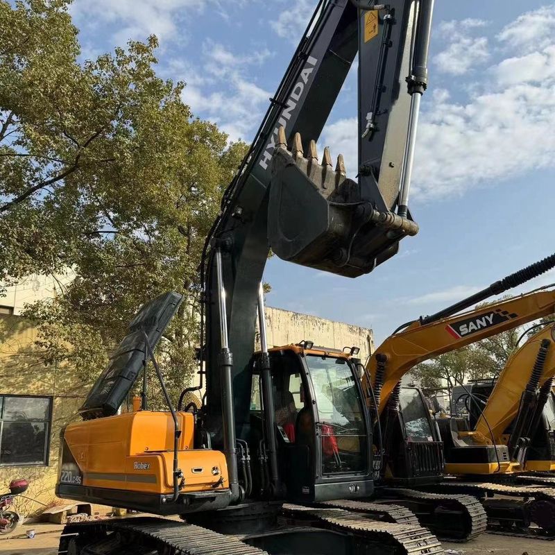 Excavadora Hyundai R220-9S de segunda mano Excavadora de tipo de rastreo de 22 toneladas de uso medio