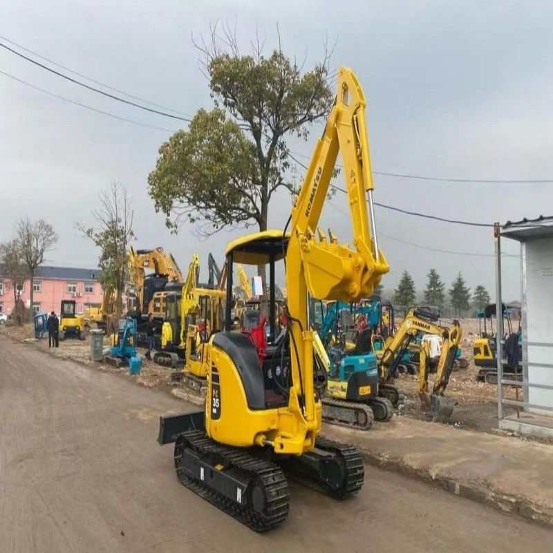 Excavadora Komatsu de segunda mano PC35 Excavadora Mini Crawler de 3,5 toneladas de tamaño pequeño