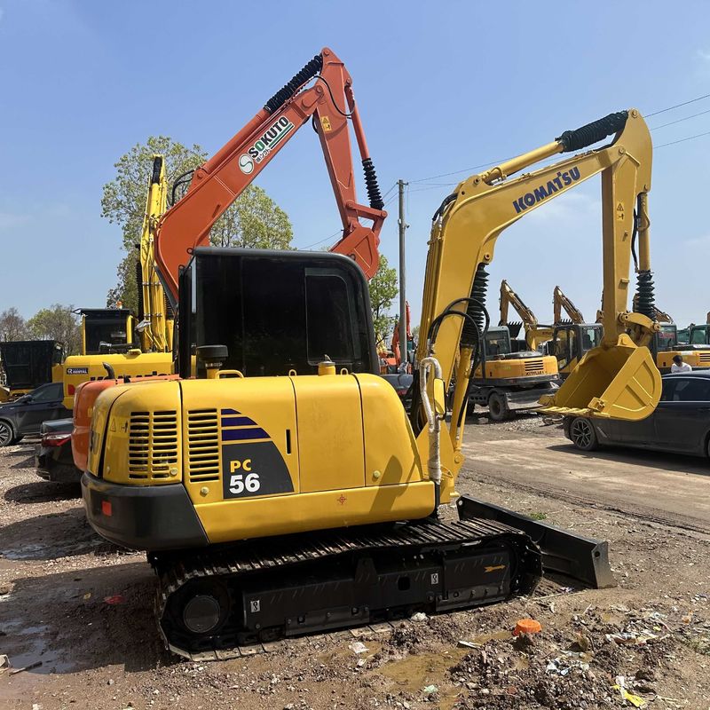 Excavadora Komatsu usada PC56-7 de segunda mano de 5,3 toneladas Mini Excavadora de tipo pequeño