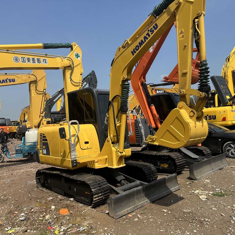 Excavadora Komatsu usada PC56-7 de segunda mano de 5,3 toneladas Mini Excavadora de tipo pequeño