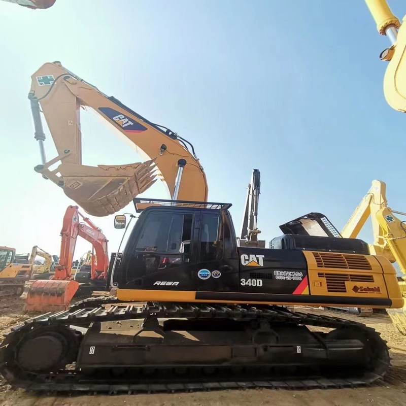 Excavadoras antiguas de maquinaria CAT 340D 40 toneladas 208kw 1,9m3 Capacidad de cubo