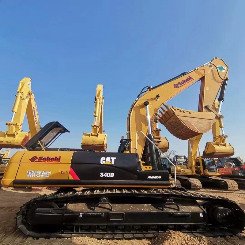 Excavadoras antiguas de maquinaria CAT 340D 40 toneladas 208kw 1,9m3 Capacidad de cubo