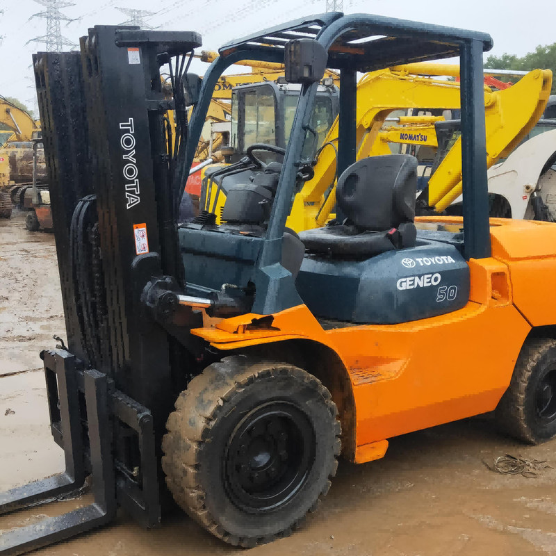 FD50 Toyota de segunda mano distribuidor de carretillas elevadoras diésel 5 toneladas altura máxima de elevación 4,5 m