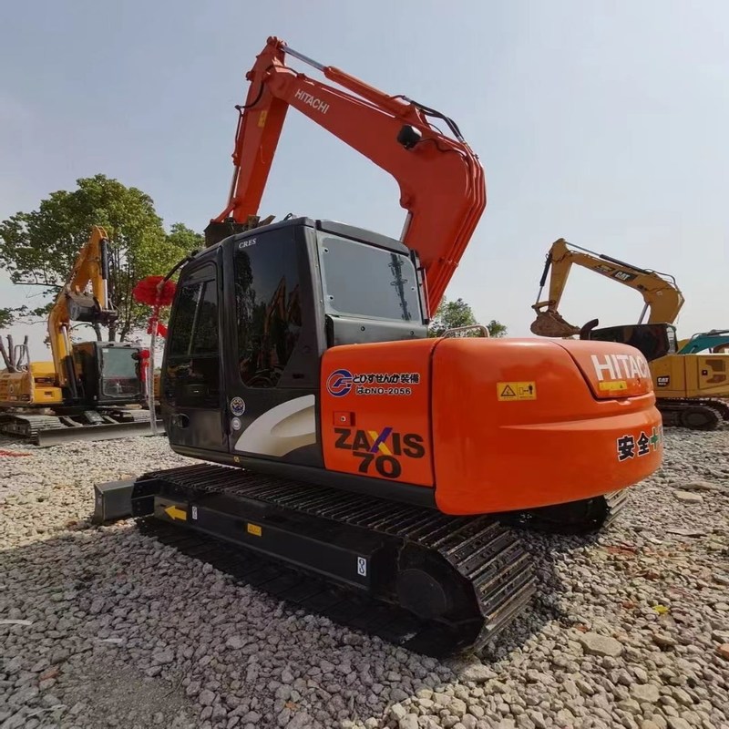 Mini excavadora usada Hitachi ZX70 de segunda mano 7t original de rastreo de rastreo de excavadora 39kw