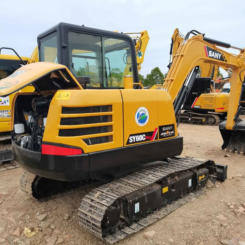 Excavadora de excavadora de tipo pequeño SANY Digger SY60 de segunda mano