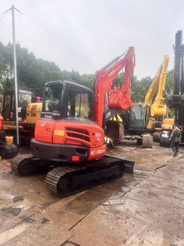 Excavadora Kubota Digger KX163 de 5.5 toneladas tipo pequeño Mini Crawler Excavadora 35.5kw con 0.19m3 cubo