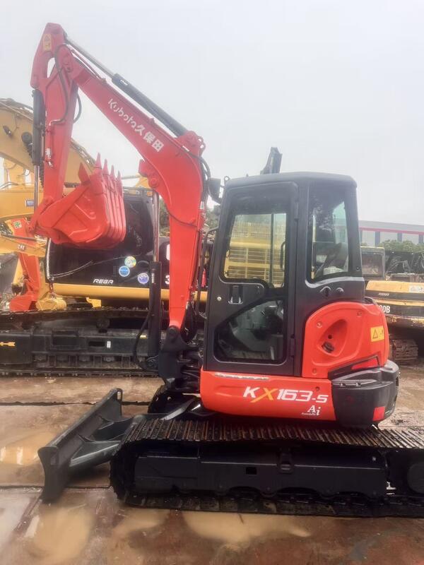 Excavadora Kubota Digger KX163 de 5.5 toneladas tipo pequeño Mini Crawler Excavadora 35.5kw con 0.19m3 cubo