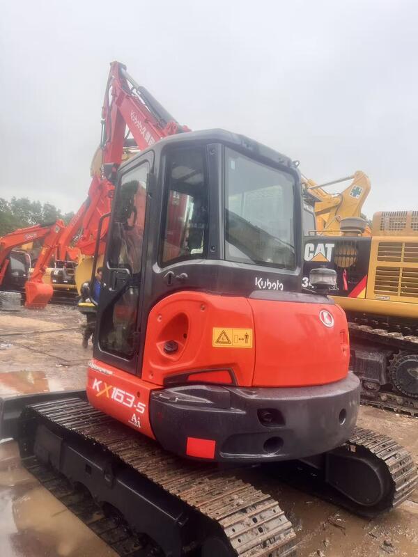 Excavadora Kubota Digger KX163 de 5.5 toneladas tipo pequeño Mini Crawler Excavadora 35.5kw con 0.19m3 cubo
